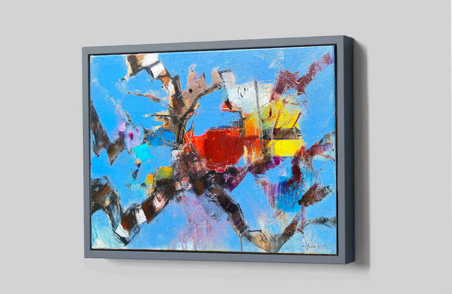 As it might look in a grey frame.