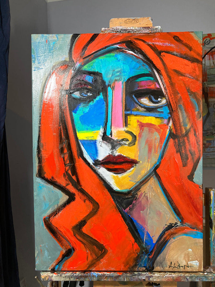 Red Head 70 x 50 x 4.75 cm