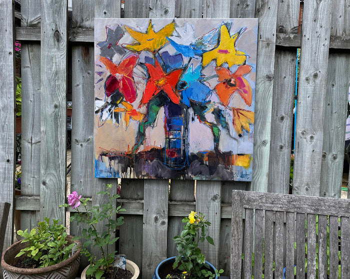 Flowers of life 90 x 90 x4.8 cm