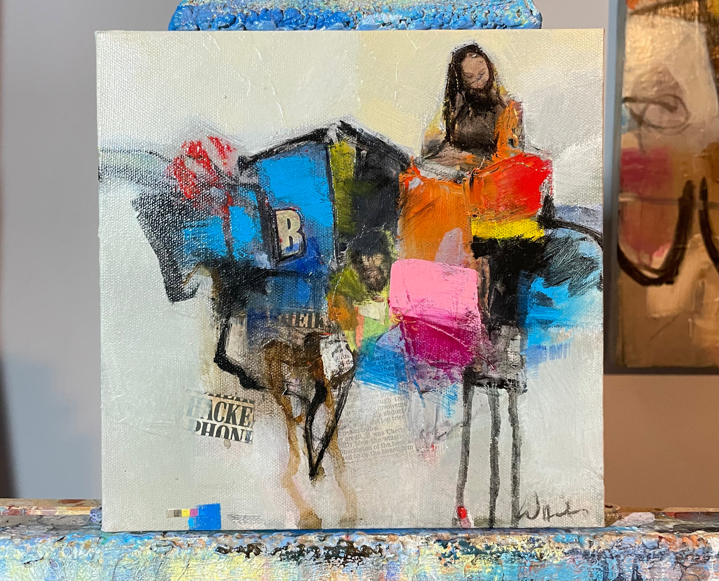 Bison rider  10 x 10 x  0.75 inches