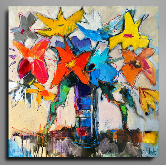 Electric Bloom 90 x 90 x4.8 cm