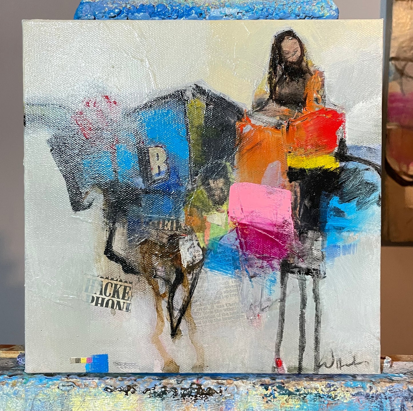 Bison rider  10 x 10 x  0.75 inches