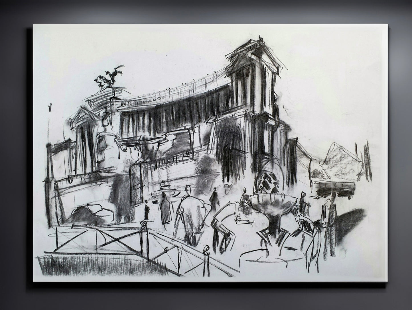 Rome, drawing on A2 paper