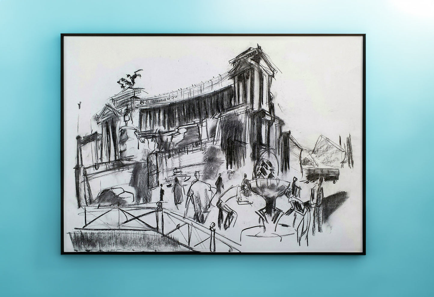 Rome, drawing on A2 paper